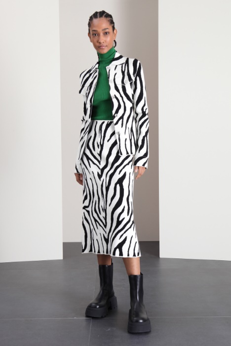 Longuette in maglia jacquard - Fashion Market