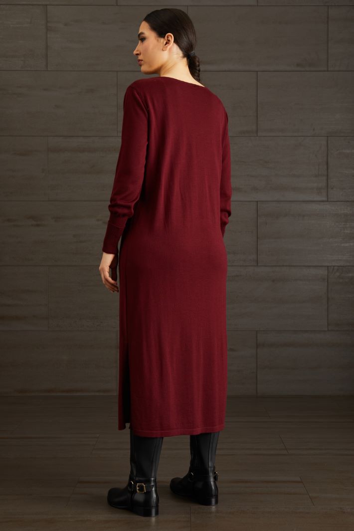Abito in maglia di lana - BORDEAUX - Fashion Market - 4
