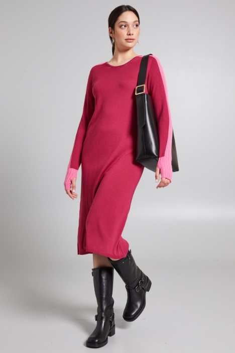 Abito bicolor in maglia - Fashion Market