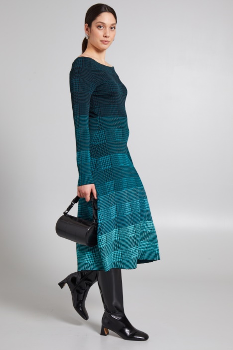 Abito off shoulder jacquard - Fashion Market