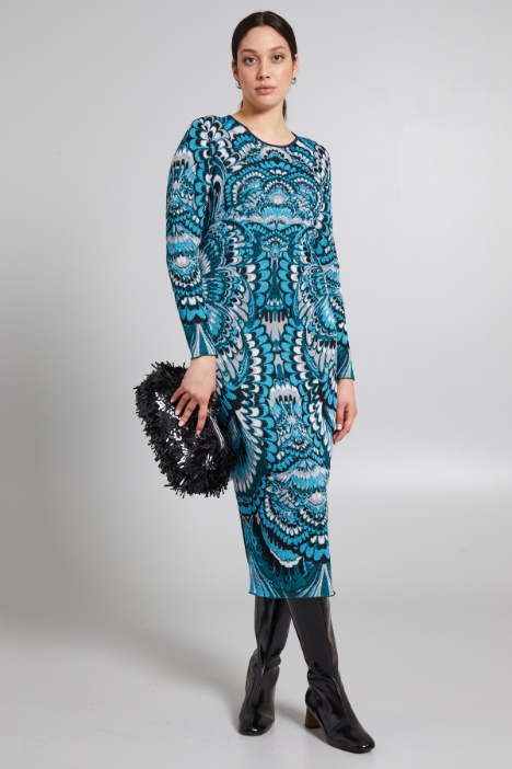 Abito in viscosa jacquard - Fashion Market