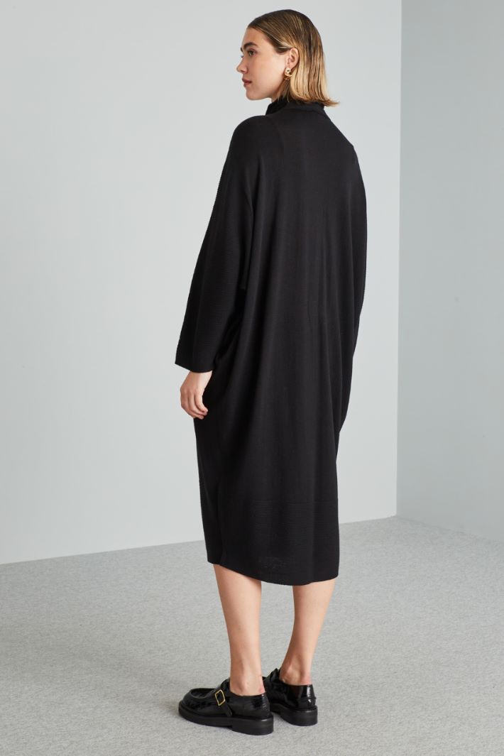 Abito longuette in maglia - NERO - Fashion Market - 4