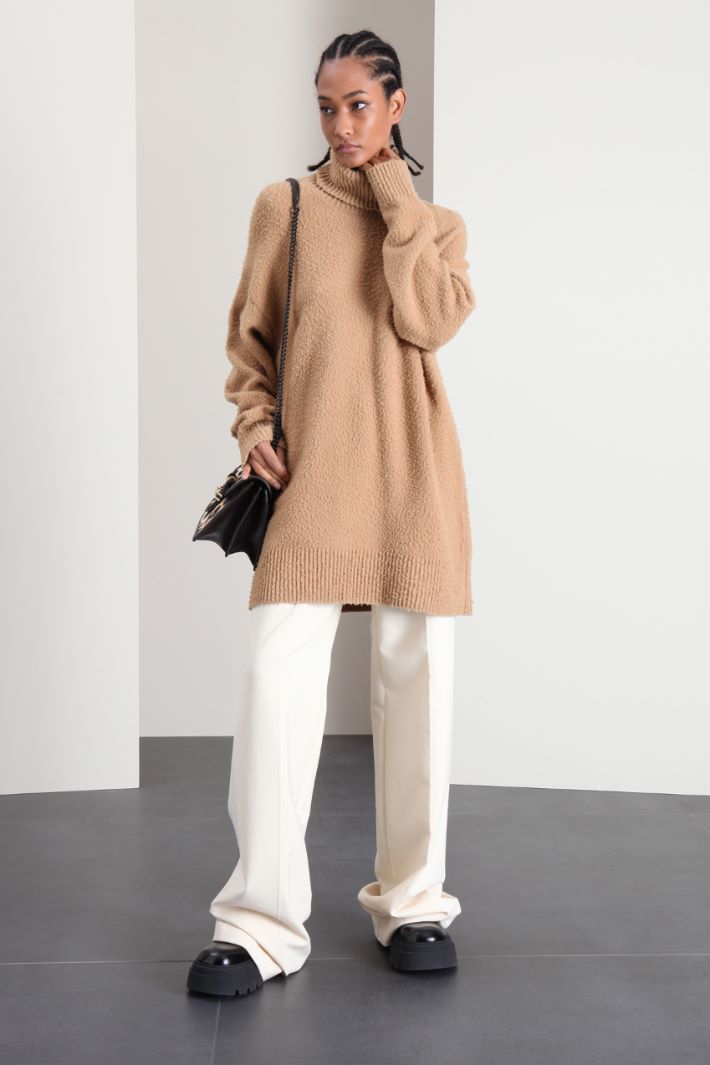Abito over in maglia - CAMMELLO - Fashion Market - 4