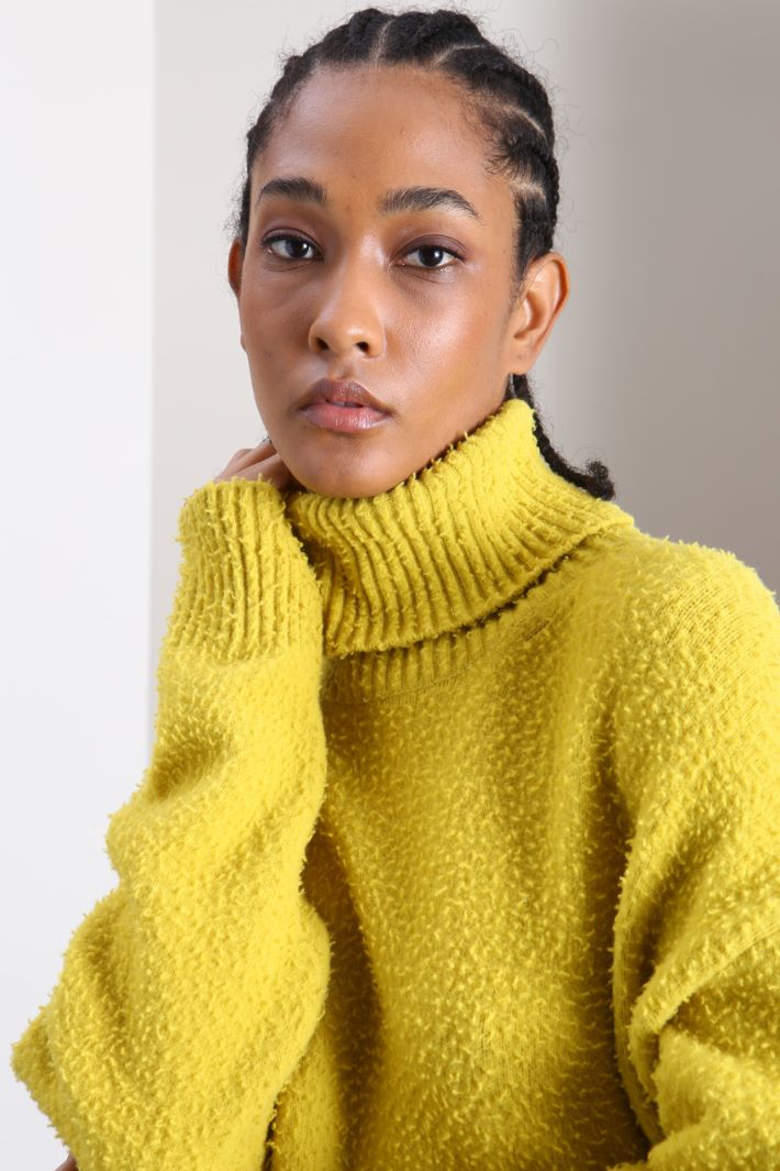 Abito over in maglia - SENAPE - Fashion Market - 4