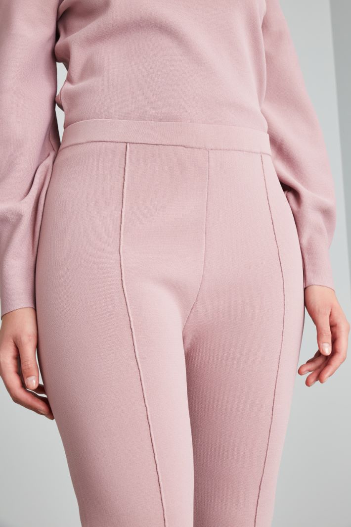 Pantaloni skinny in maglia - ROSA ANTICO - Fashion Market - 3