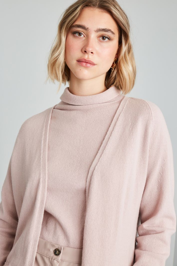 Cardigan in puro cashmere - ROSA POLVERE - Fashion Market - 3