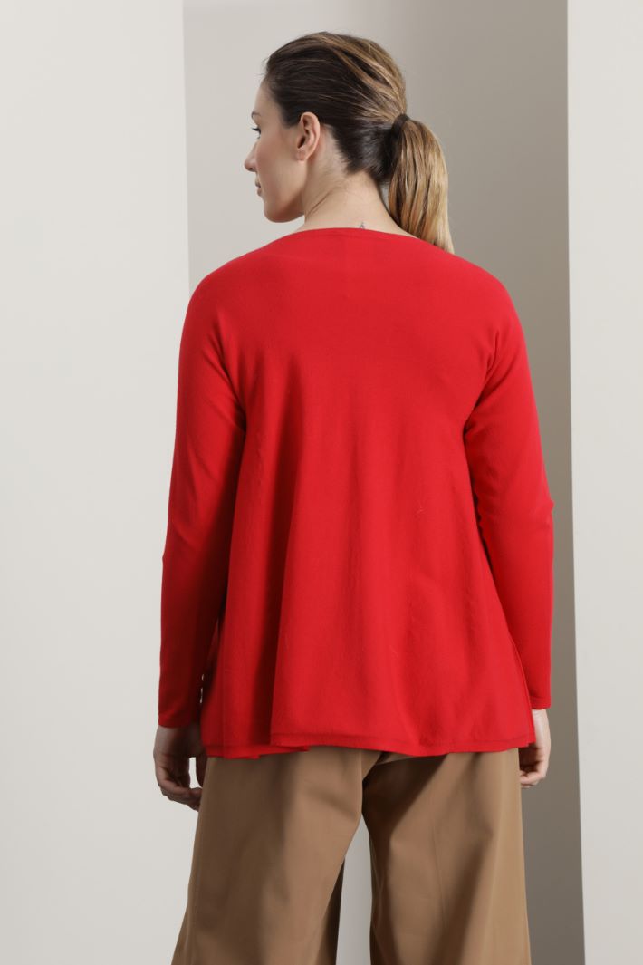 Cardigan in viscosa - ROSSO - Fashion Market - 2