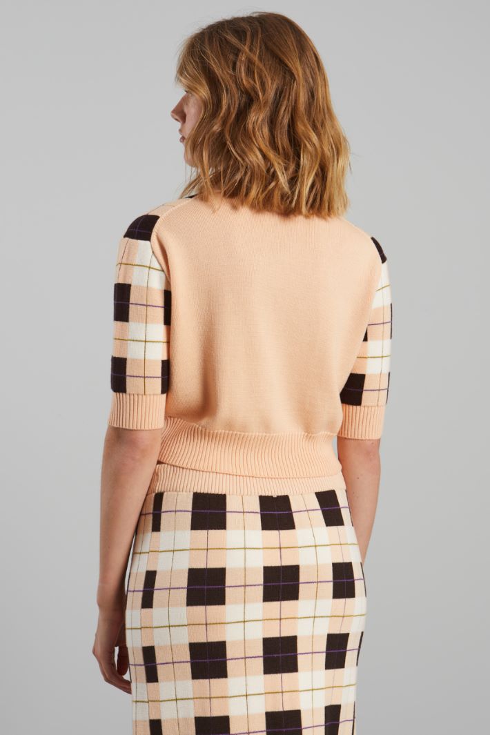Mini cardigan cropped in lana - PESCA CIOCCOLATO - Fashion Market - 4