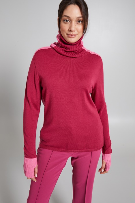 Maglia bicolor in misto lana - Fashion Market