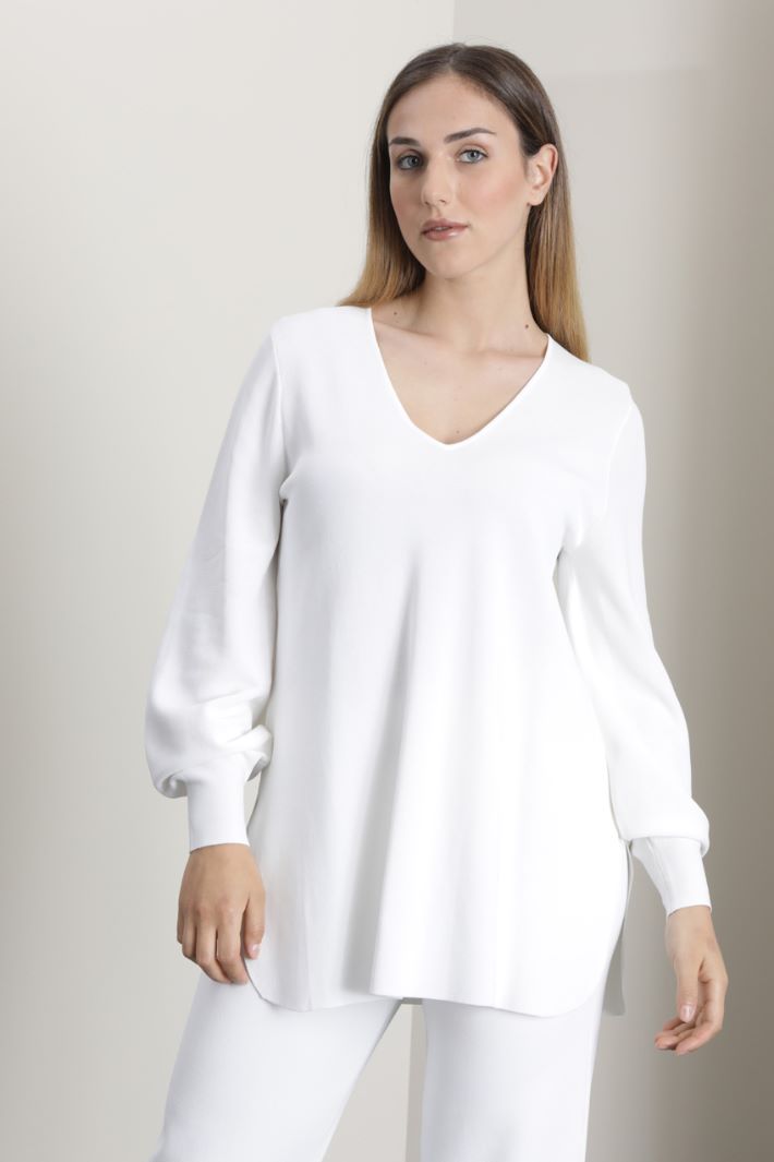 Maglia in viscosa - BIANCO - Fashion Market - 4