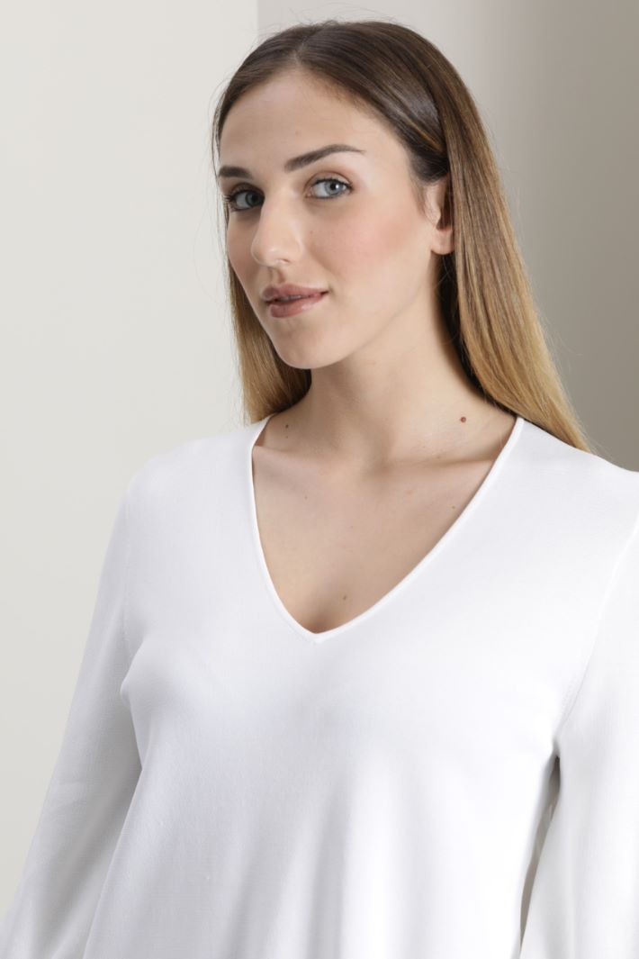 Maglia in viscosa - BIANCO - Fashion Market - 3