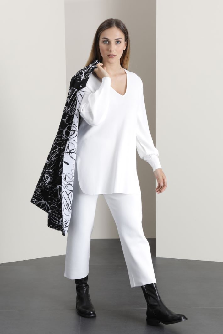 Maglia in viscosa - BIANCO - Fashion Market
