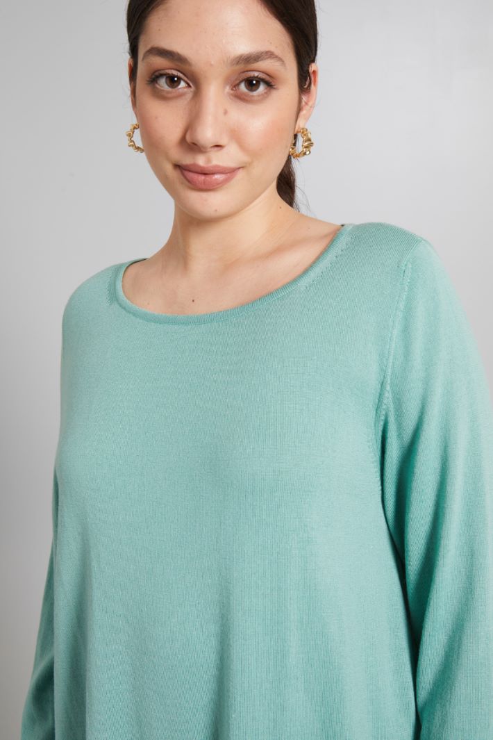 Maglia con spacchi - VERDE MENTA - Fashion Market - 3