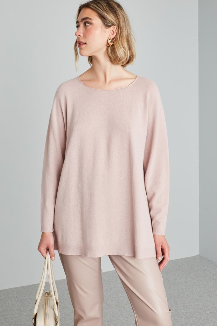 Maglia in puro cashmere - ROSA POLVERE - Fashion Market - 2