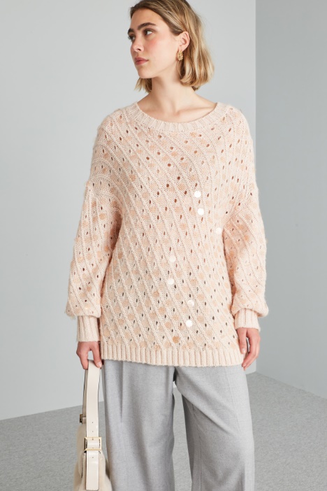 Maglia con maxi paillettes - Fashion Market