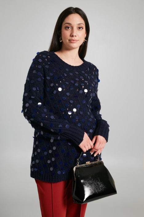 Maglia con maxi paillettes - Fashion Market