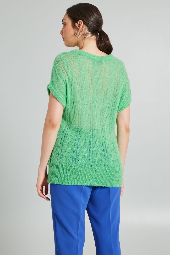 Maglia in misto alpaca - VERDE - Fashion Market - 4