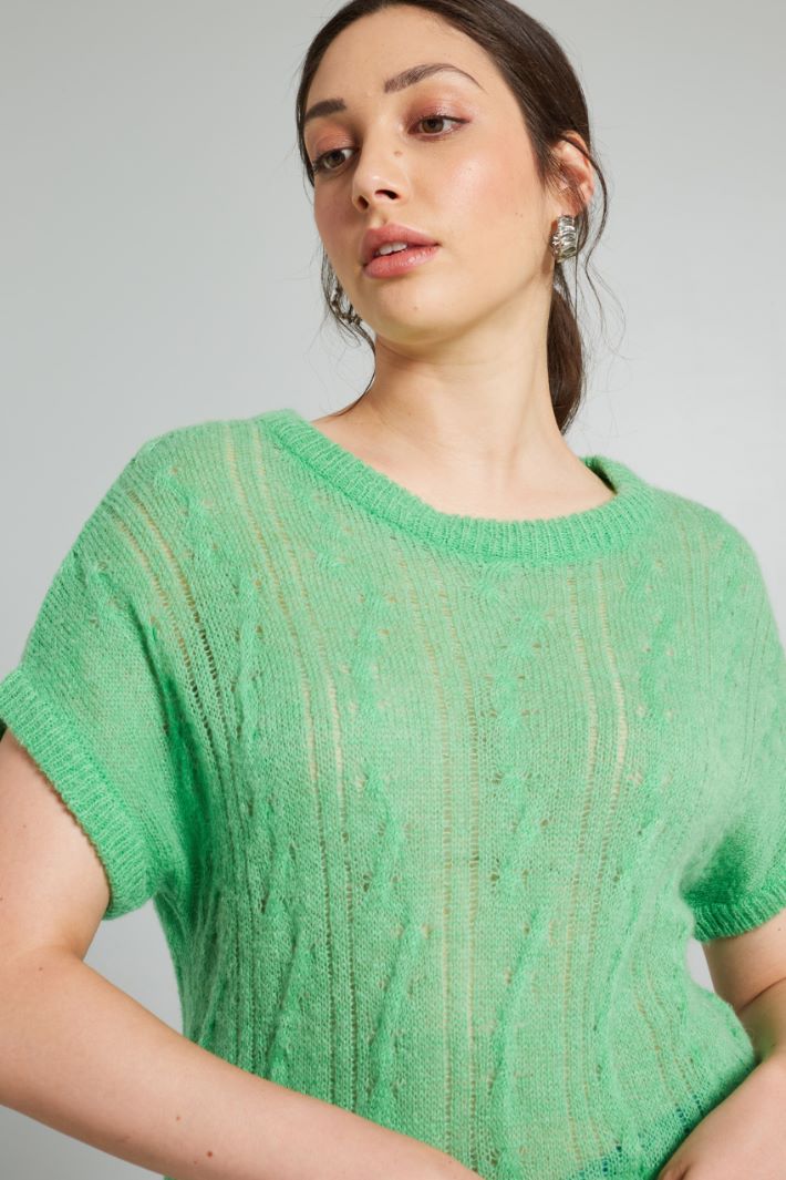Maglia in misto alpaca - VERDE - Fashion Market - 3