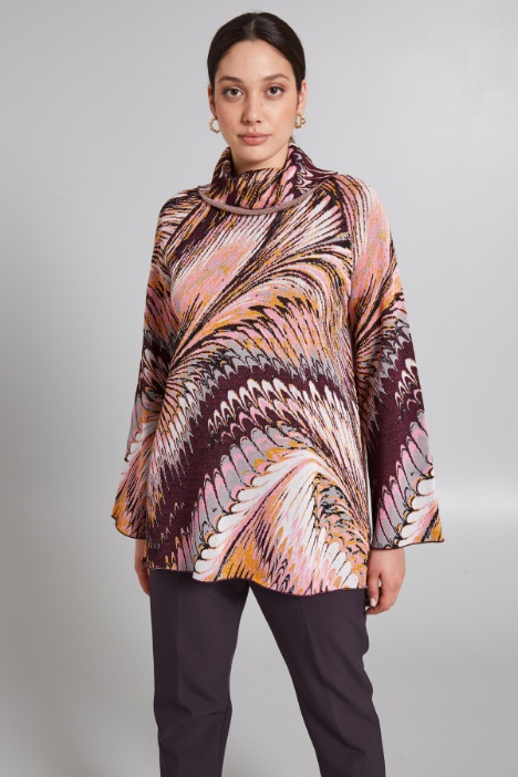 Maglia svasata jacquard - Fashion Market