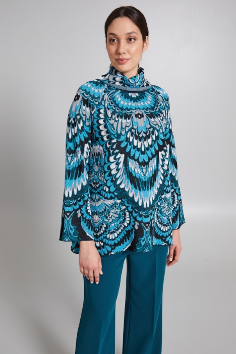 Maglia svasata jacquard - Fashion Market