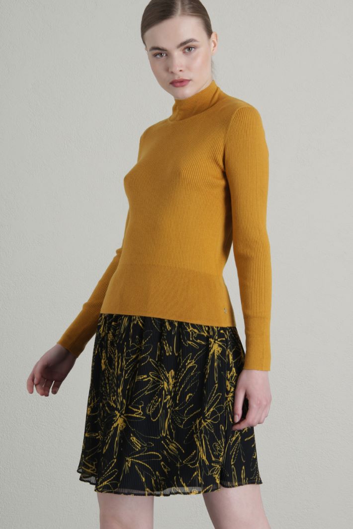 Dolcevita in cotone e cashmere - SENAPE - Fashion Market - 4
