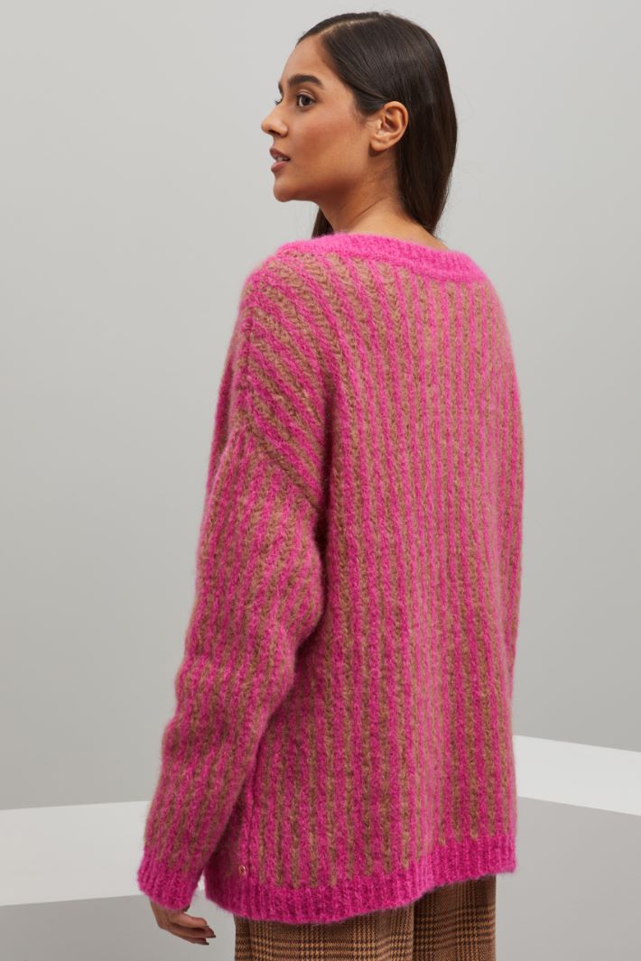 Maglia in alpaca e mohair - FUCSIA CAMMELLO - Fashion Market - 4