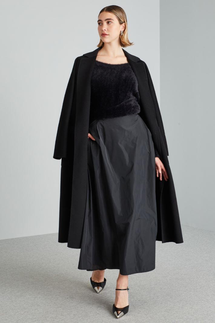 Maglia in filato garzato - NERO - Fashion Market