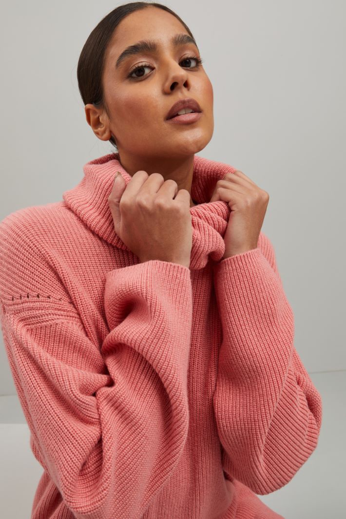 Maglia in lana    - ROSA SALMONE - Fashion Market - 3