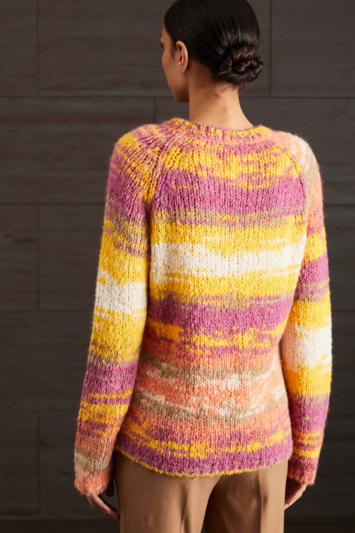Maglia in alpaca - GIALLO MALVA MARRONE - Fashion Market - 4