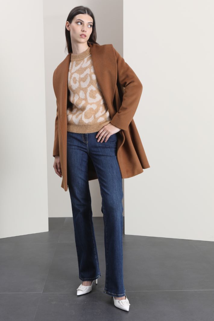 Maglia jacquard in alpaca - CAMMELLO - Fashion Market - 4