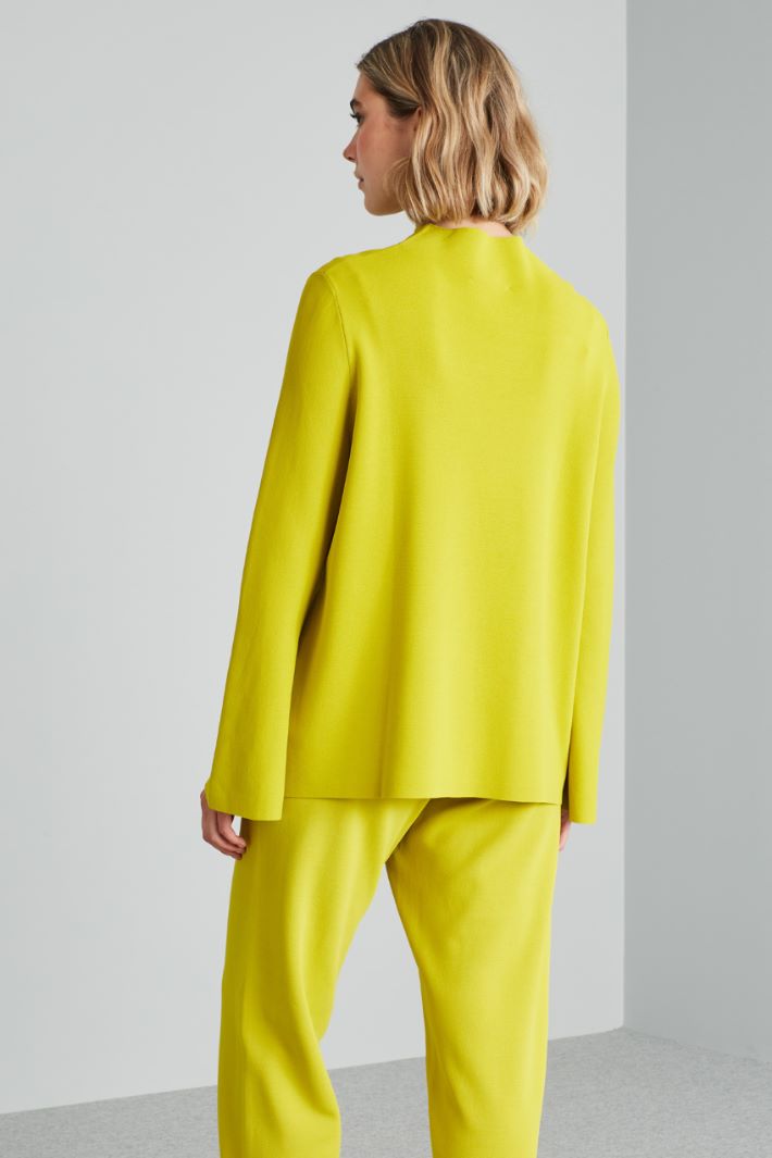 Maglia con collo montante - VERDE ACIDO - Fashion Market - 4