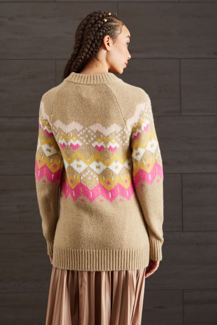 Maglia in lana - CAMMELLO GIALLO ROSA - Fashion Market - 4