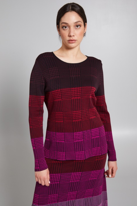Maglia sfiancata jacquard - Fashion Market