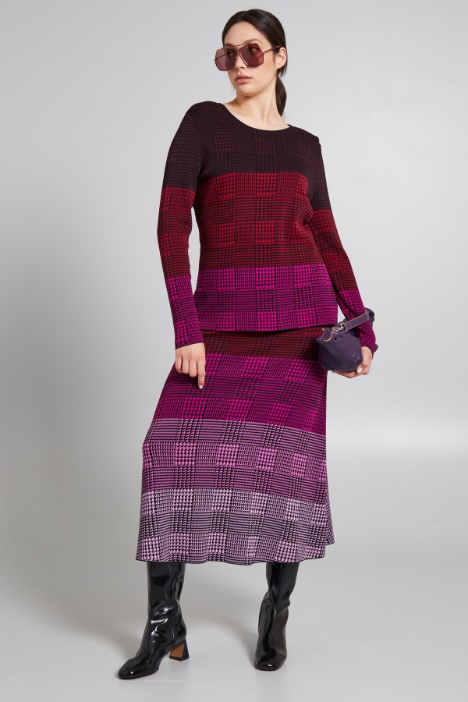 Maglia sfiancata jacquard - Fashion Market