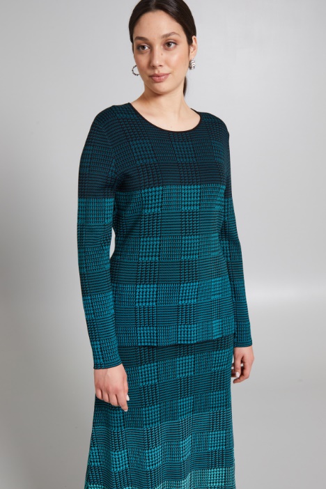 Maglia sfiancata jacquard - Fashion Market