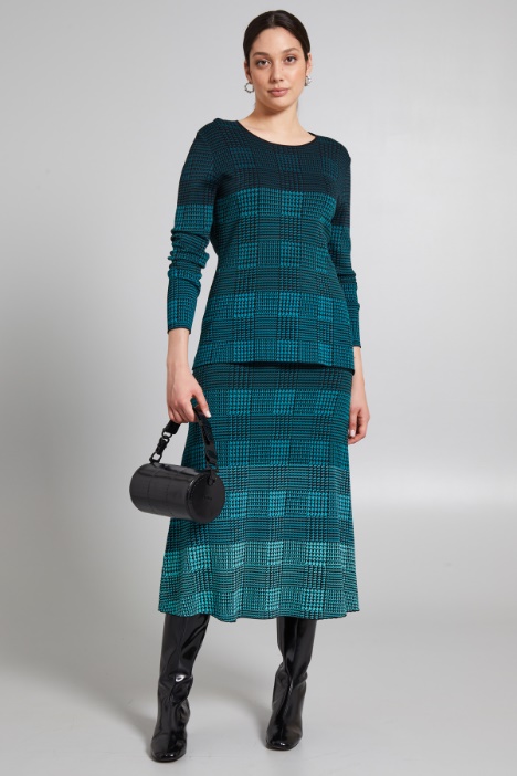 Maglia sfiancata jacquard - Fashion Market
