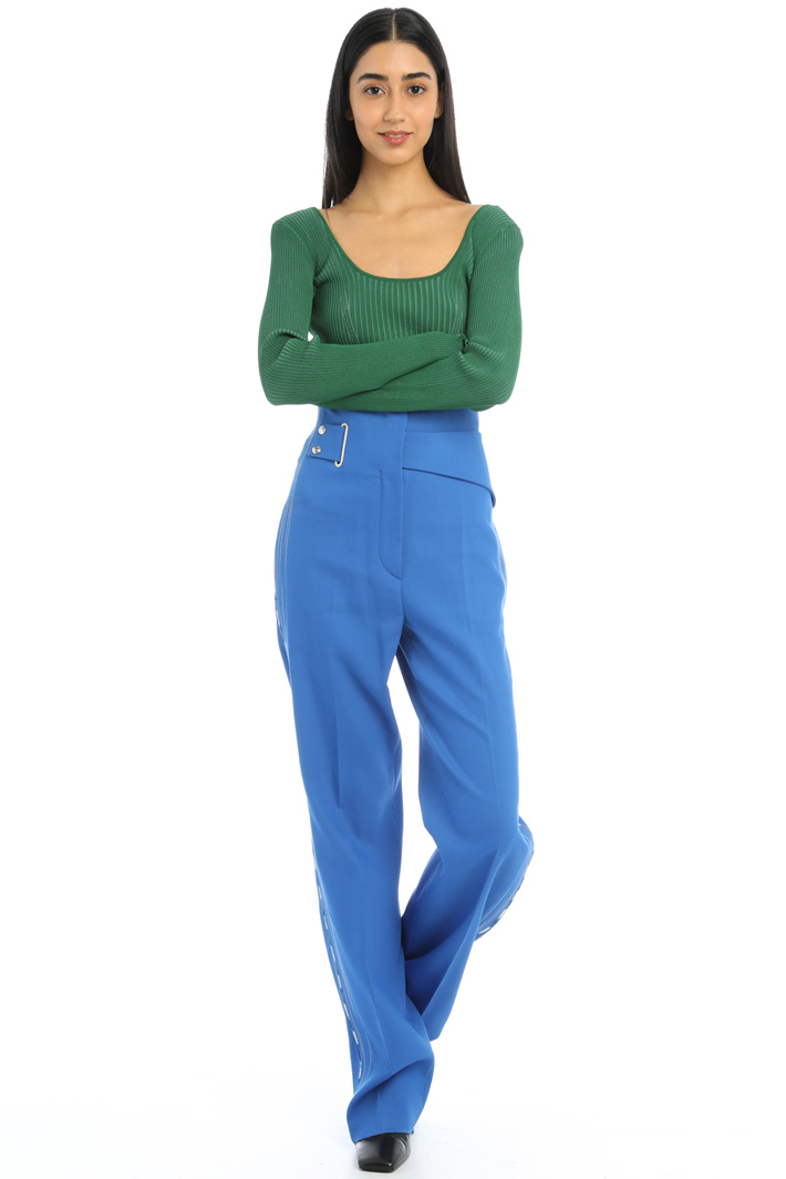 Maglia con scollo ampio - VERDE SMERALDO - Fashion Market