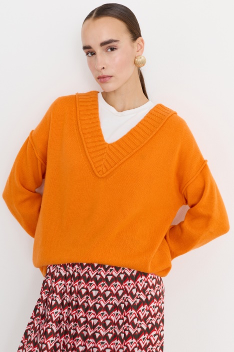 Maglia a uovo in lana e cashmere - Fashion Market