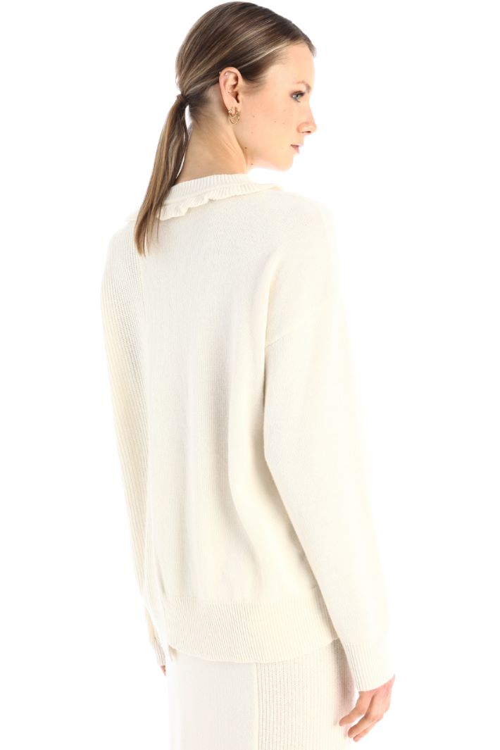 Maglia con motivo a volant - PANNA - Fashion Market - 2