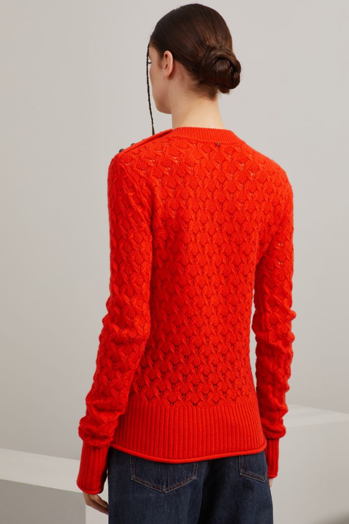 Maglia traforata - ARANCIONE - Fashion Market - 4