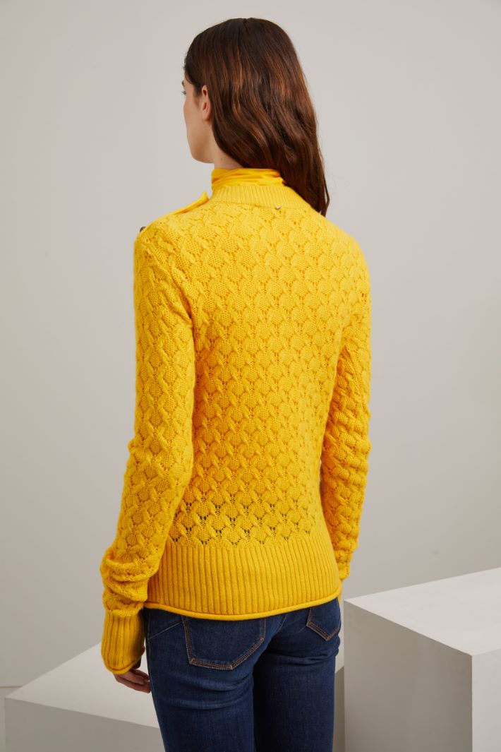 Maglia traforata - GIALLO SENAPE - Fashion Market - 4