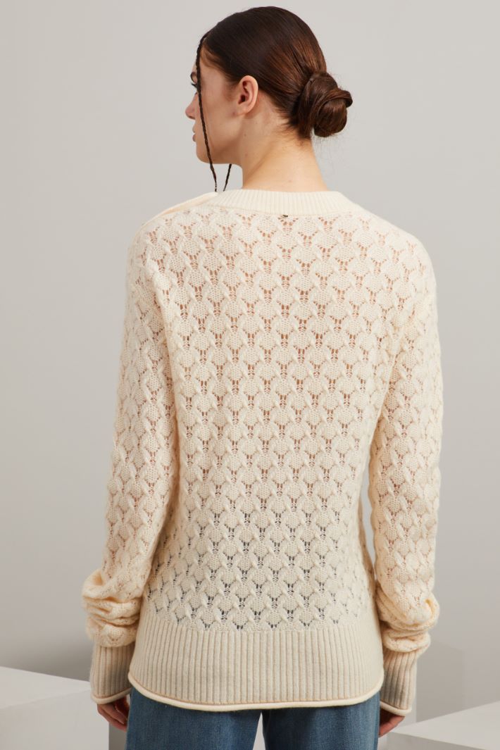 Maglia traforata - BIANCO LATTE - Fashion Market - 4