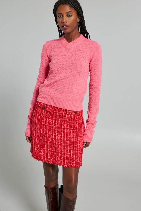 Maglia con motivo a rilievo - Fashion Market