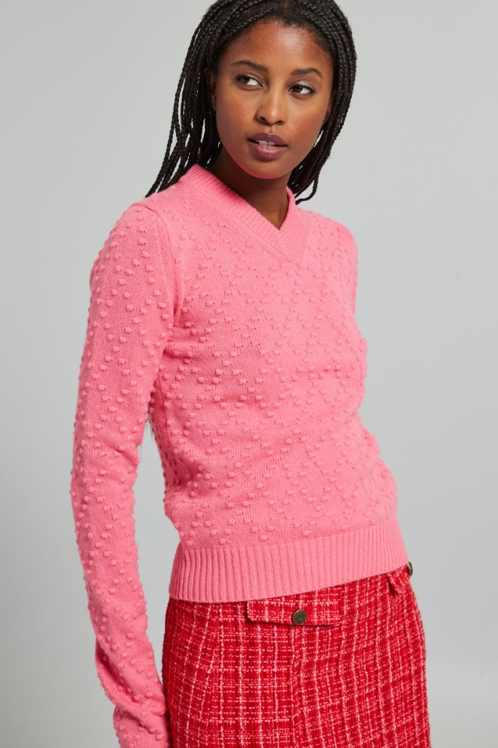Maglia con motivo a rilievo - ROSA ACCESO - Fashion Market - 3