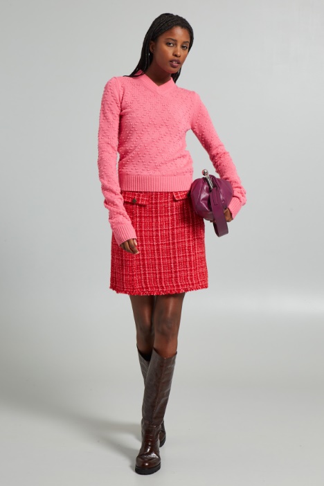 Maglia con motivo a rilievo - Fashion Market