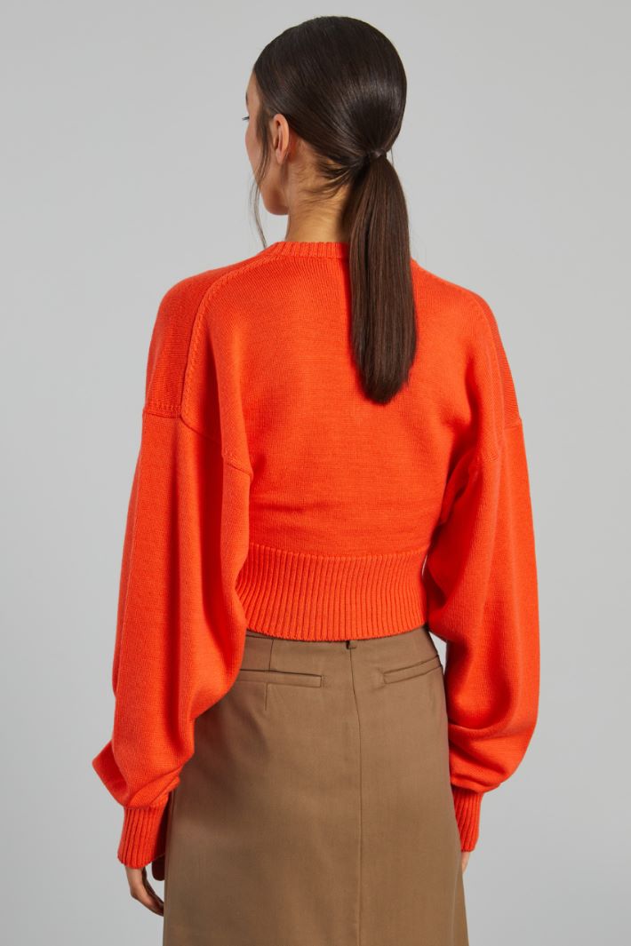 Maglia con maniche ampie - ARANCIONE - Fashion Market - 4