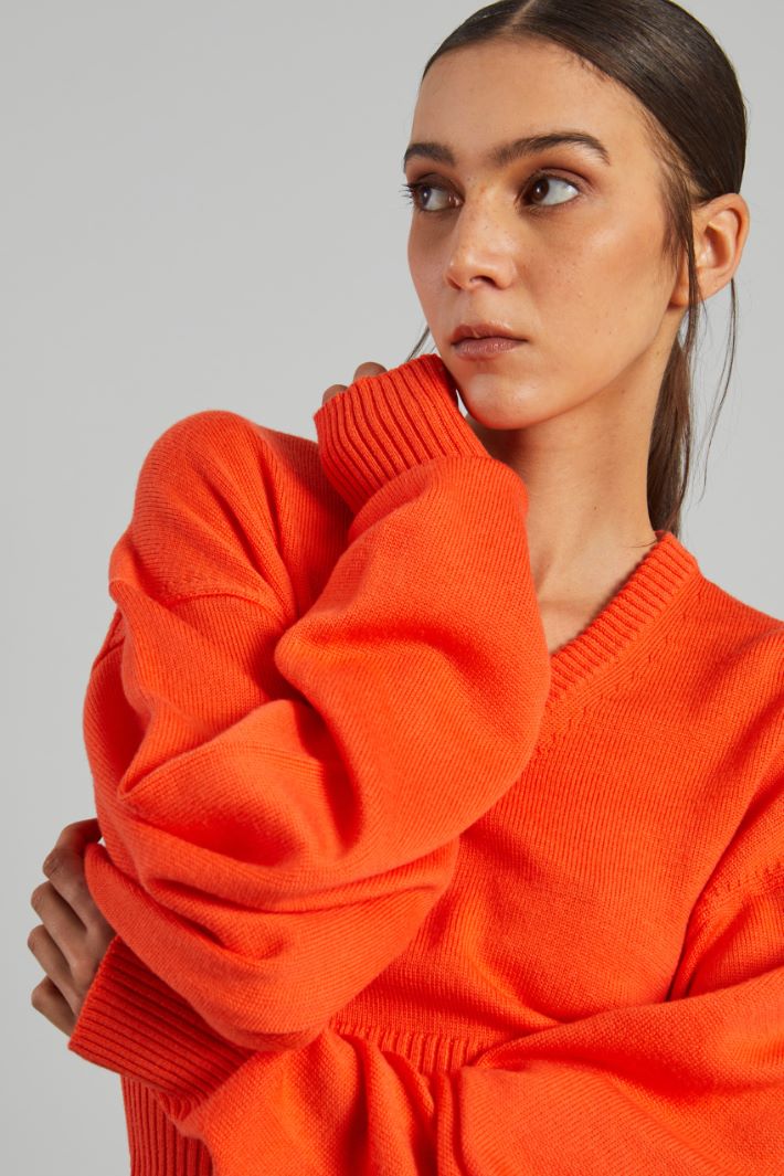 Maglia con maniche ampie - ARANCIONE - Fashion Market - 3