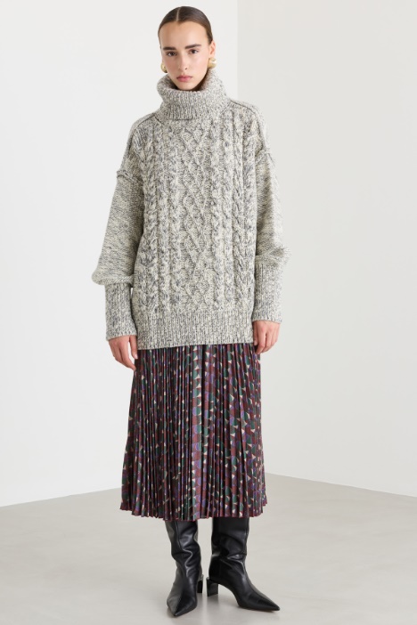 Maglia in pura lana mouliné - Fashion Market