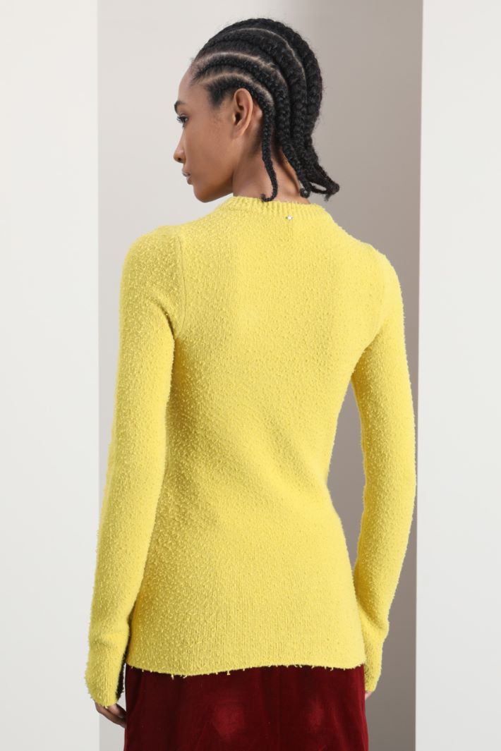 Maglia effetto bioccolato - GIALLO - Fashion Market - 4