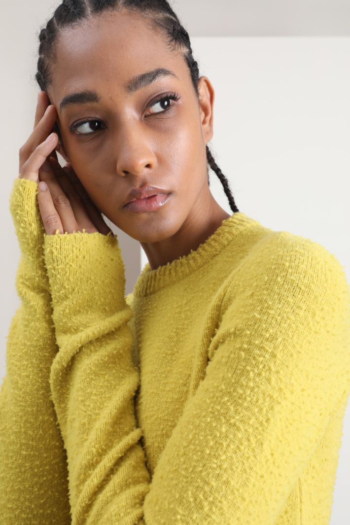 Maglia effetto bioccolato - GIALLO - Fashion Market - 3